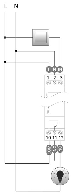 Schemat podłączenia Single Switch-D